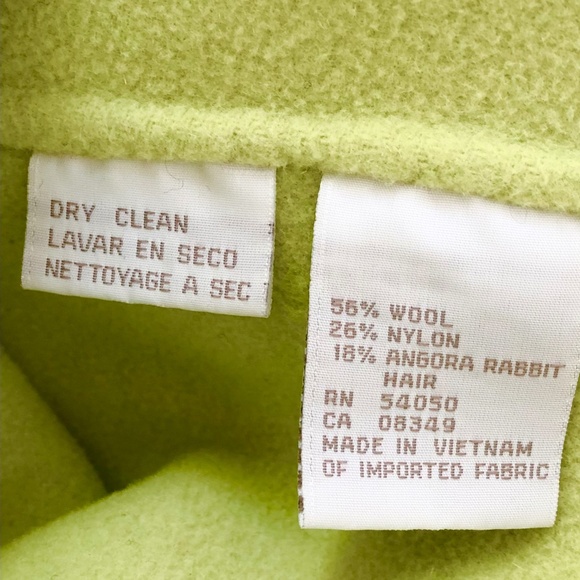 Jones New York Chartreuse Wool Blend Jacket Size 12 - Picture 8 of 10